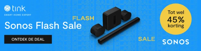 Tot 45% korting op Sonos (+ €50 extra korting met code, loopt af op 9/10 om 23.59u)