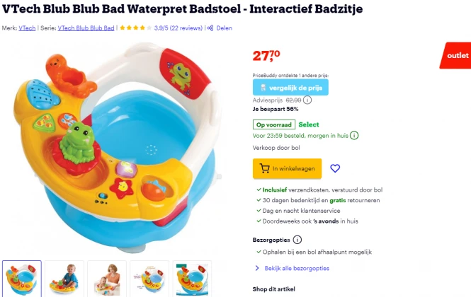 VTech Blub Blub Waterpret met 56% korting