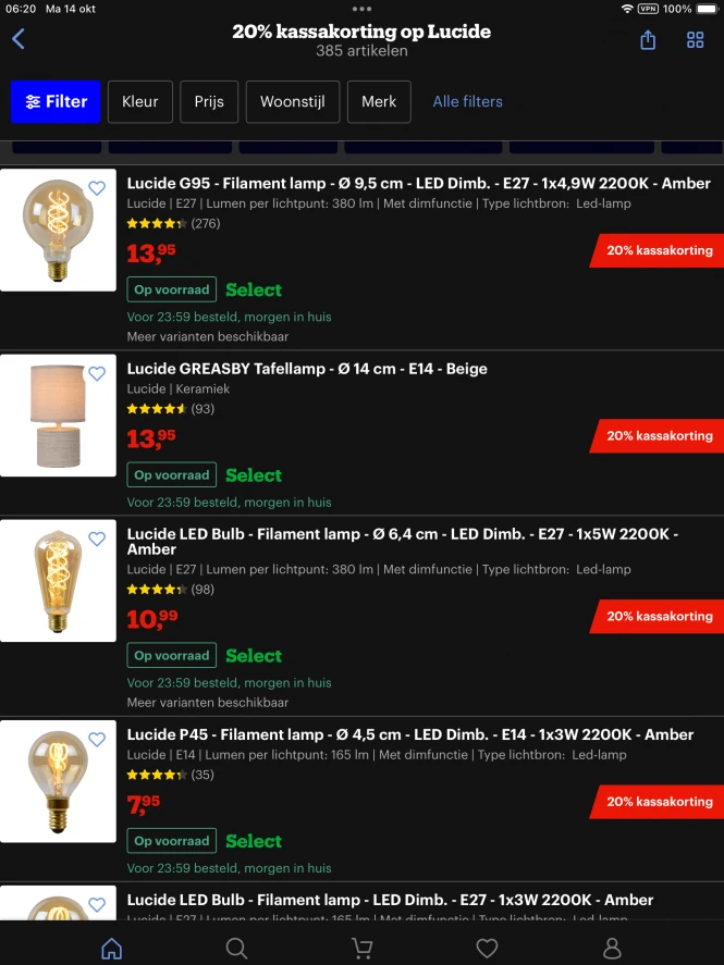 Lucide lampen