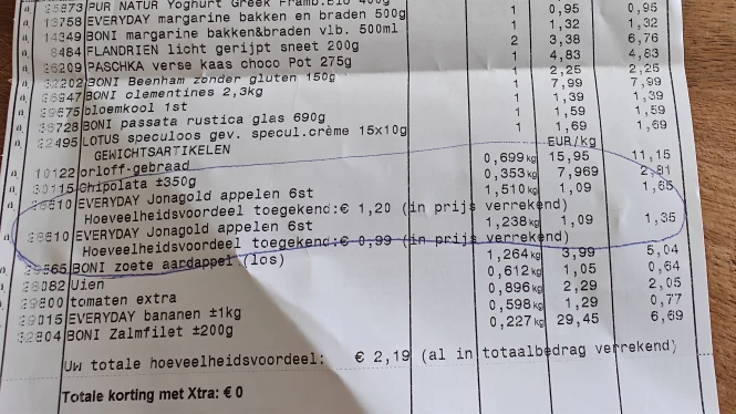 Jonagold appels aan - 50 procent