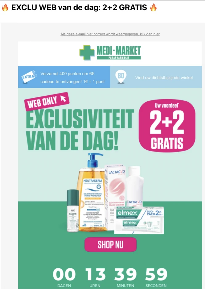 Medi market 2+2 gratis