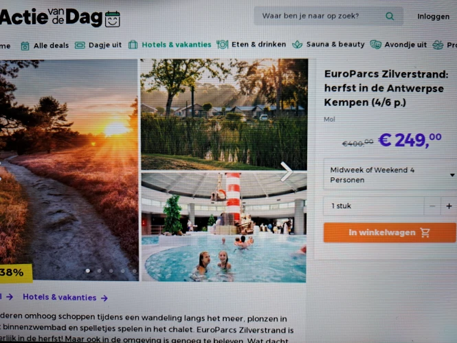 EuroParcs Zilverstrand: herfst in de Antwerpse Kempen (4/6 p.) -38%