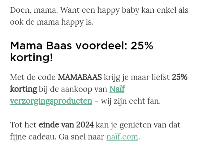 -25% Naïf verzorging baby& mama 👶🏼