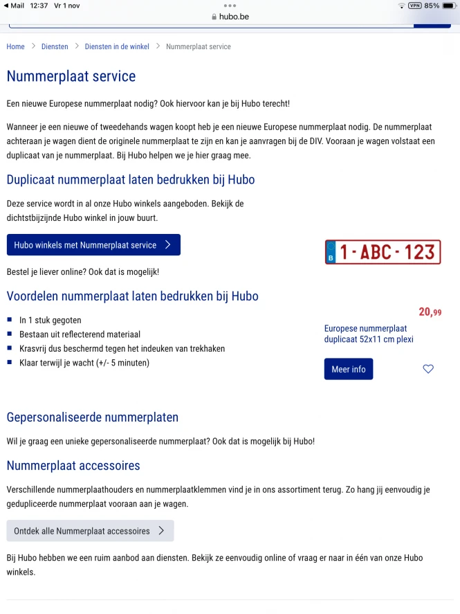 Auto nummerplaat