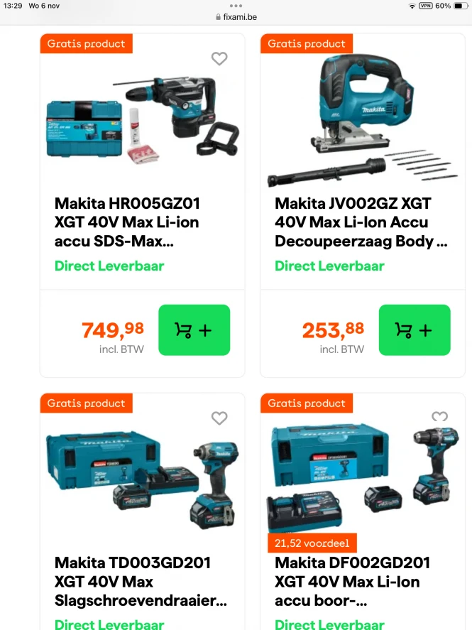 Makita gratis accu