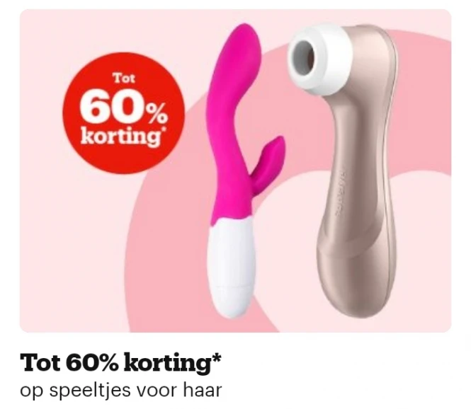 Hoge korting op speeltjes voor haar