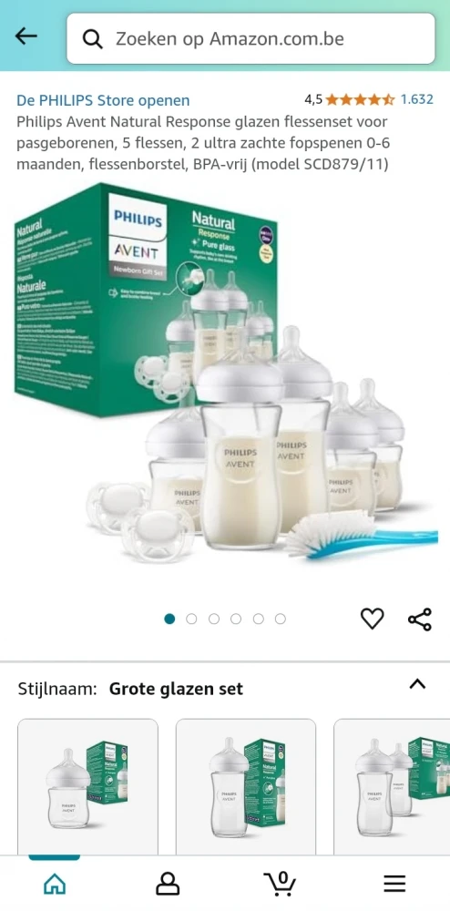 Philips Avent Natural Response glazen flessenset