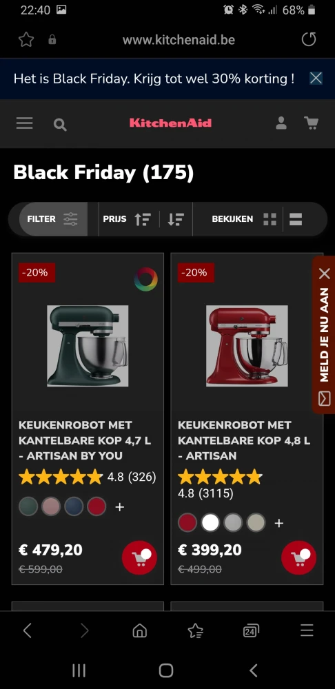 KitchenAid 30% black friday