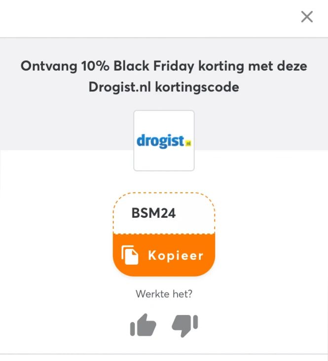 10% korting bij Drogist.nl met code BSM24