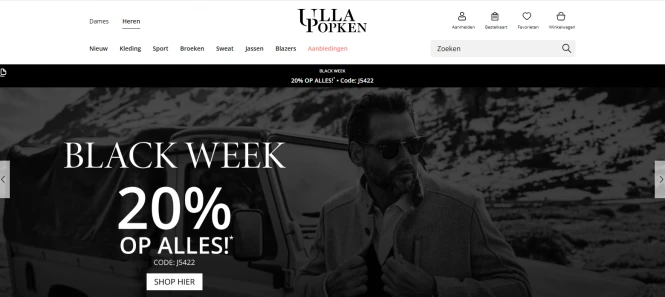 -20% op de herencollectie bij ulla popken