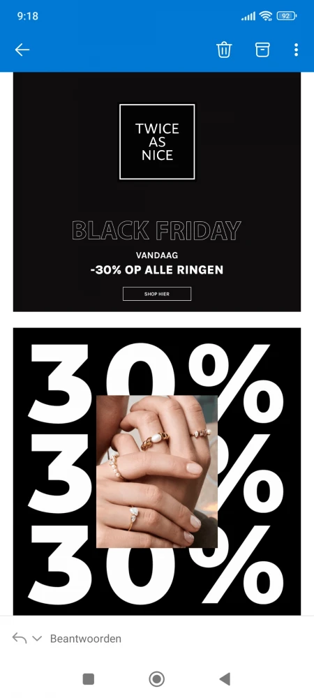 -30% op ringen bij Twice as nice