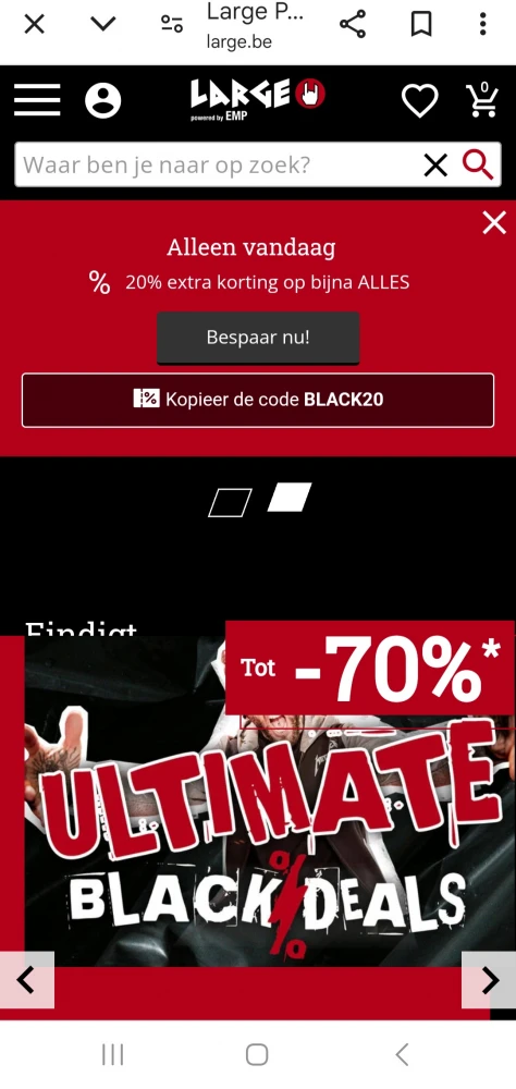 Alleen vandaag 20% extra korting op bijna alles