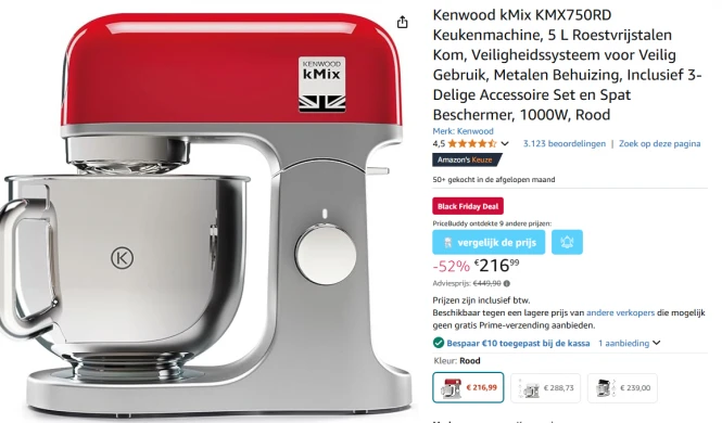 Kenwood kMix KMX750RD Keukenmachine