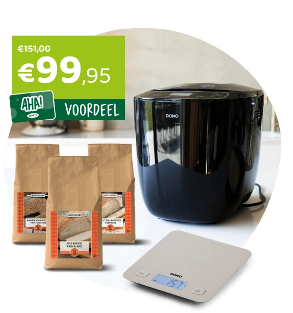 Promo op broodbakmachine pakket bij Horta