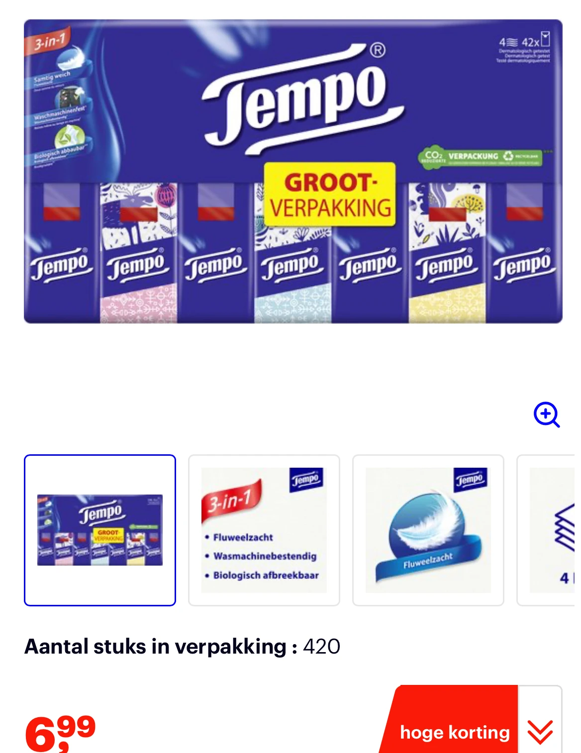Tempo zakdoekjes