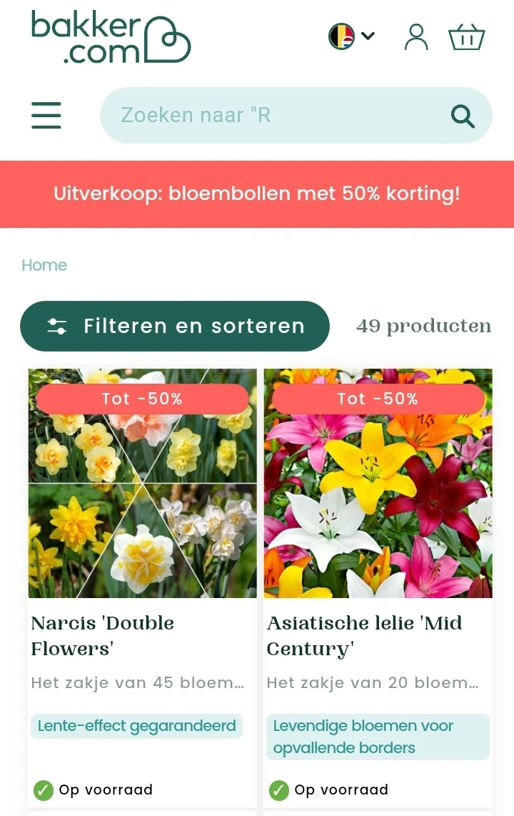 Bloembollen 50% korting