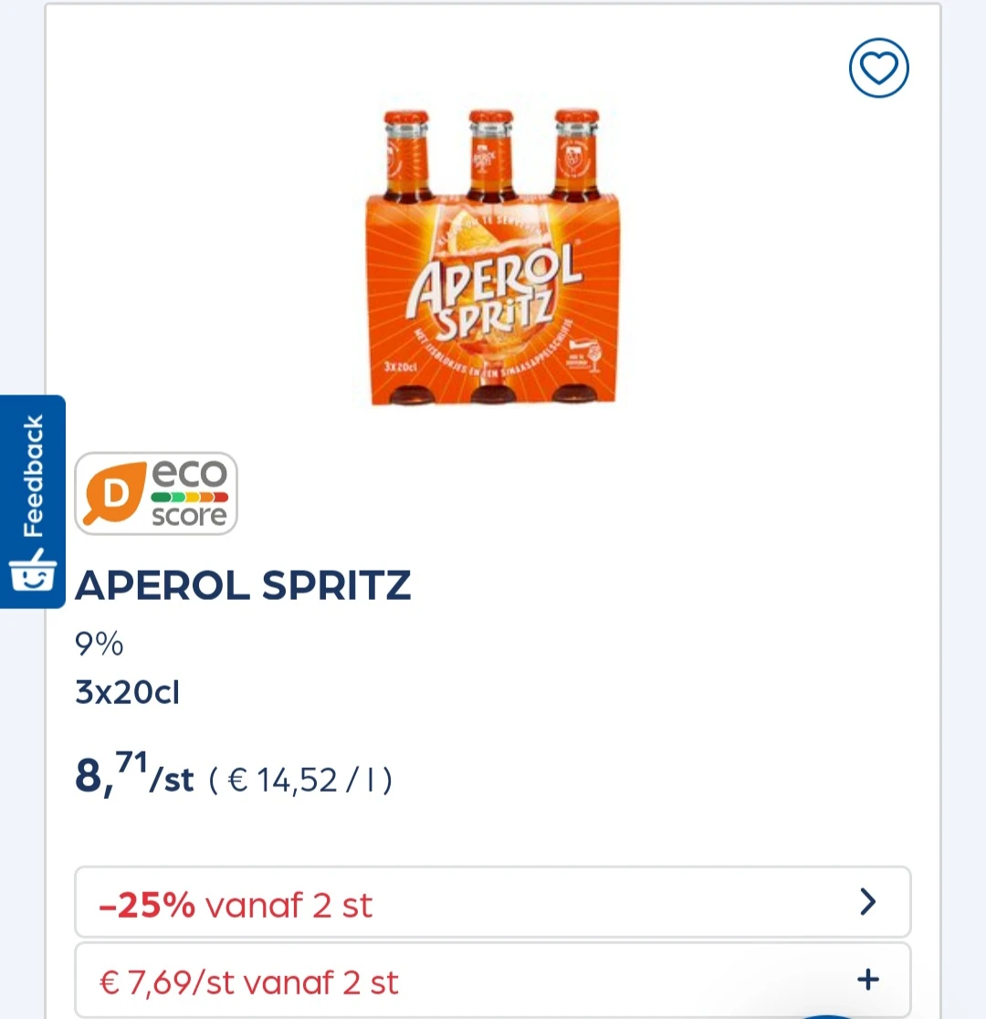 Collect&go APEROL SPRITZ 9% 3x20cl -25%
