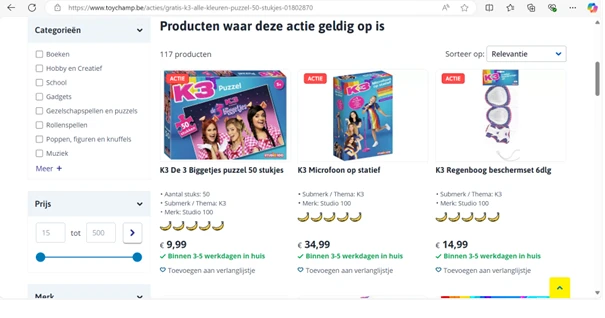 ToyChamp gratis K3 puzzel vanaf €25,00 🌈