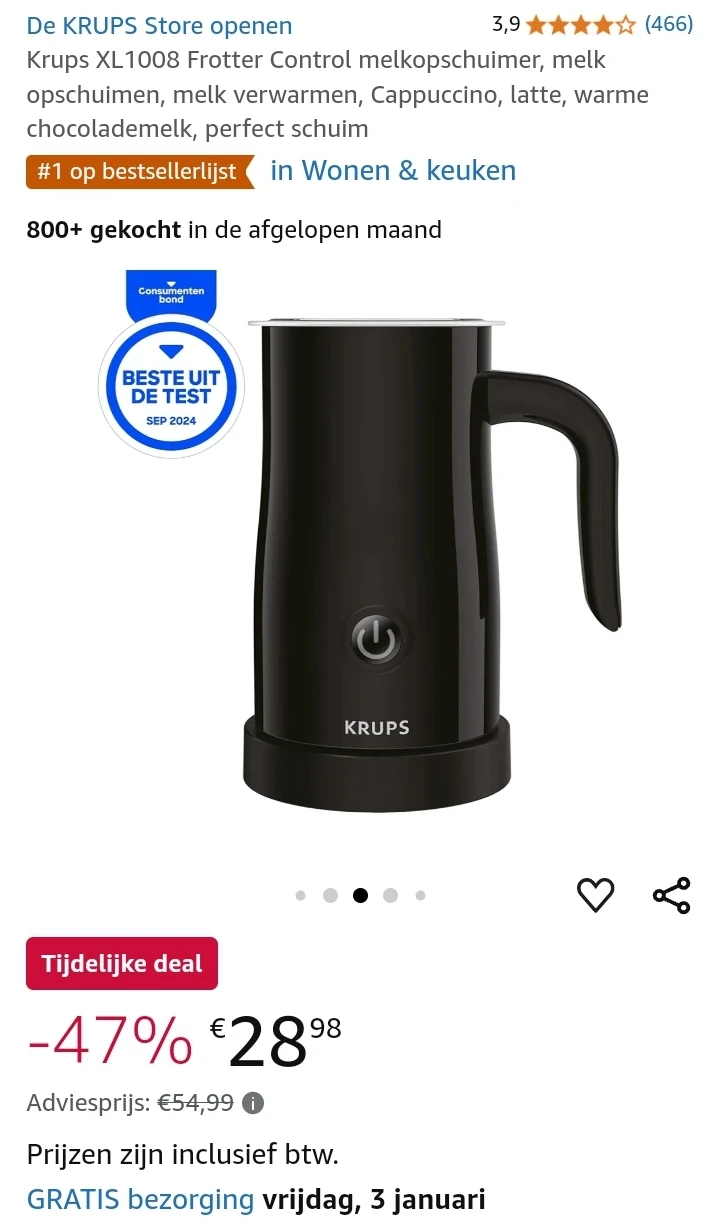 Krups XL1008 melkopschuimer