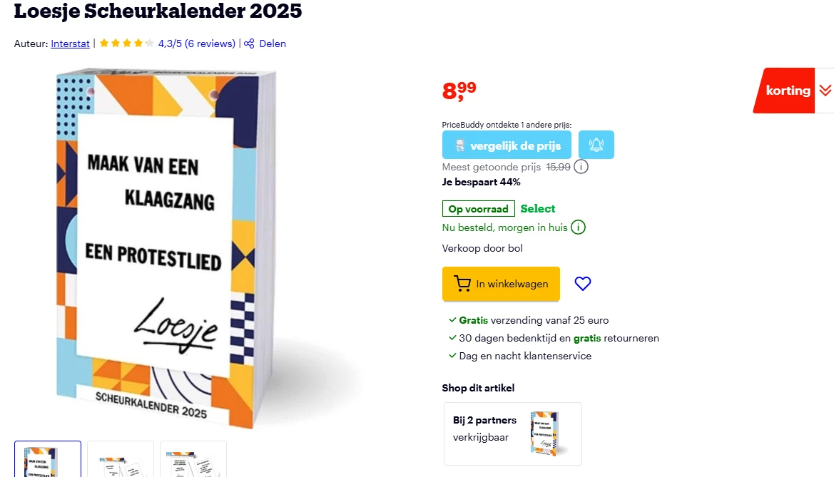 Loesje Scheurkalender 2025 €8,99📆