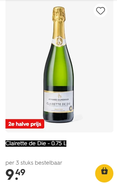 2e aan -50% 🍾 Mousserende wijn