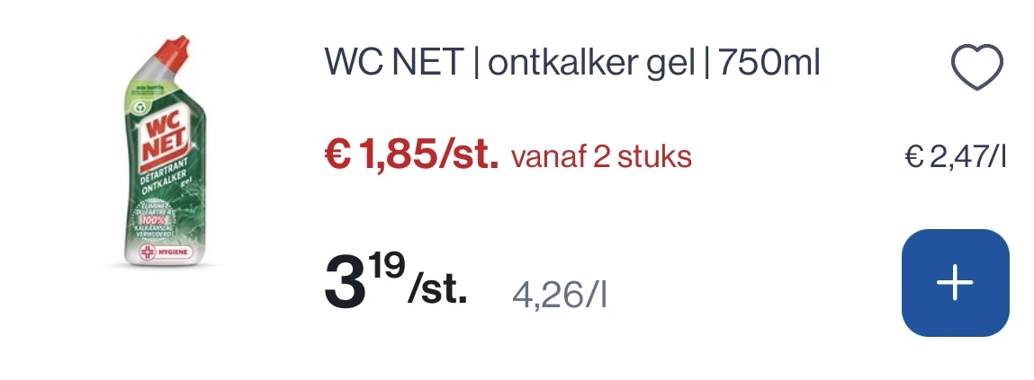 Wc net goedkoper