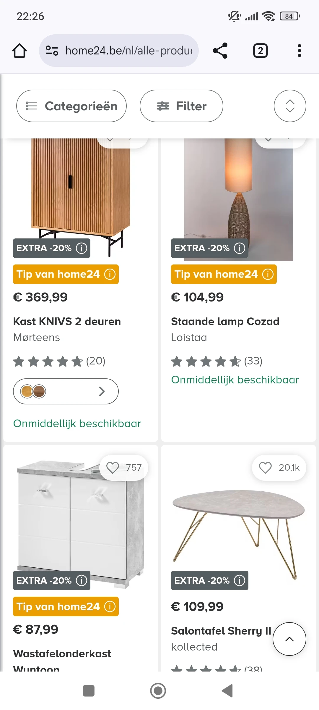 20% korting bij home24