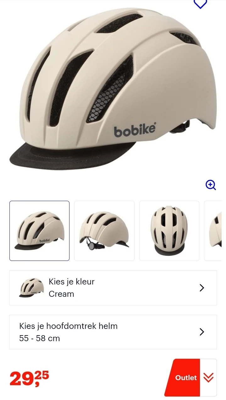Bobike City helm - Cream - Maat M
