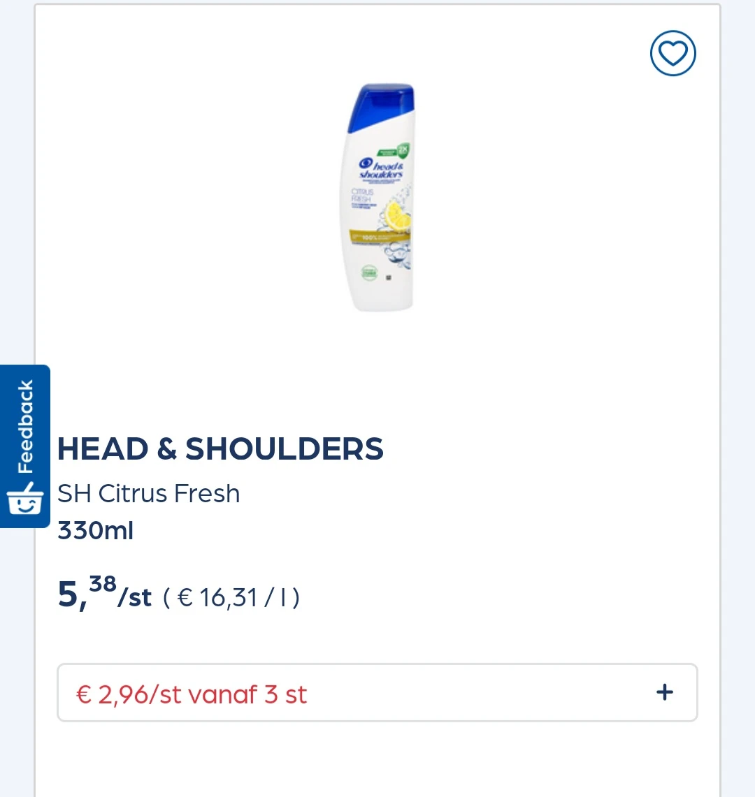 Collect&go HEAD & SHOULDERS SH Citrus Fresh 330ml