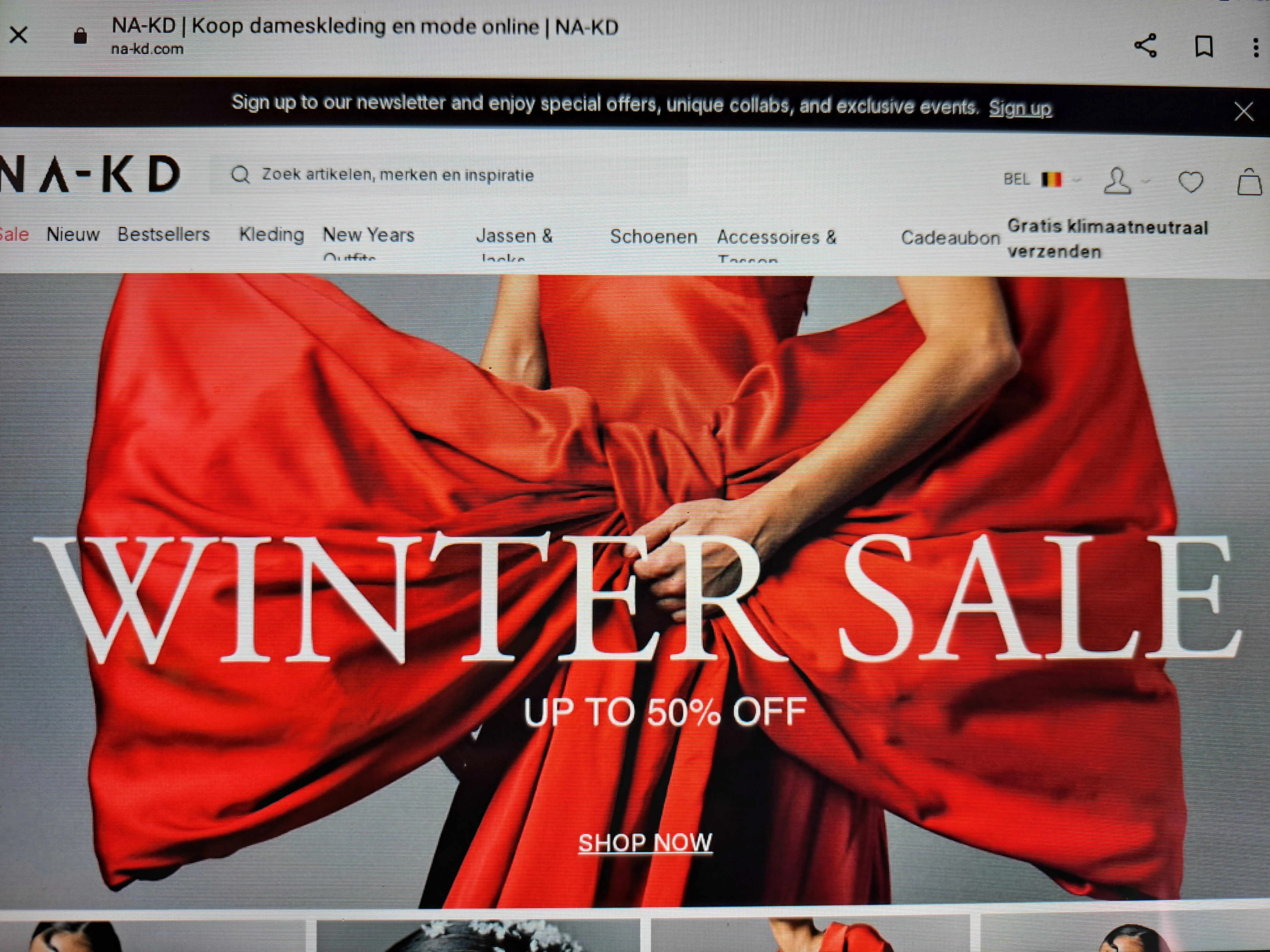 Winter sale tot -50% op na-kd.com