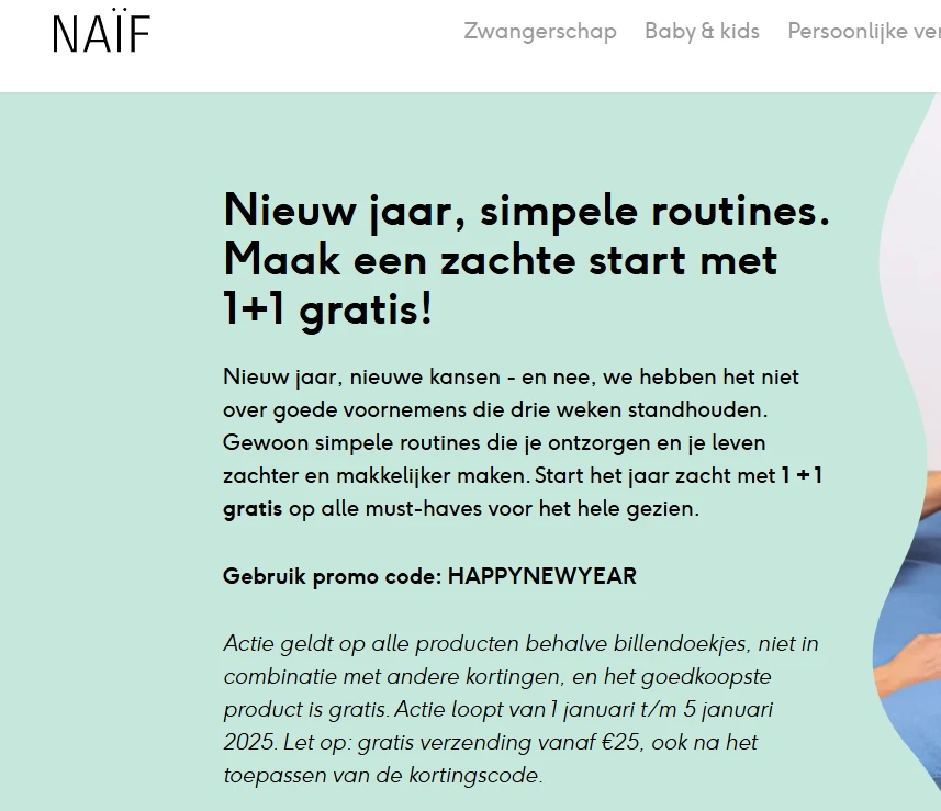 Naïf 👶 1+1 gratis