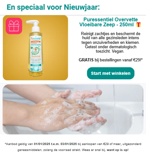 Gratis Puresessentiel zeep bij 24pharma