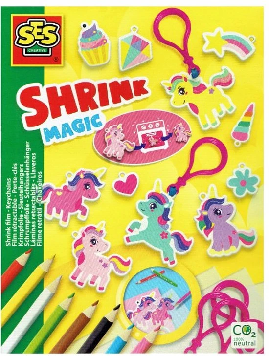 SES Unicorn Sleutelhangers Creatieve Krimpfolie