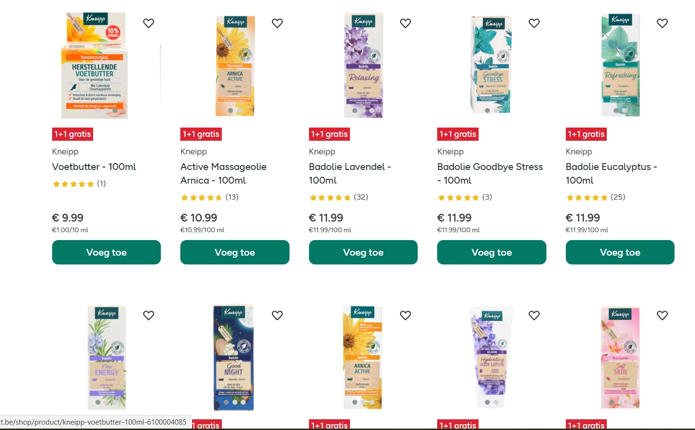 Holland & Barrett kneipp 1 + 1