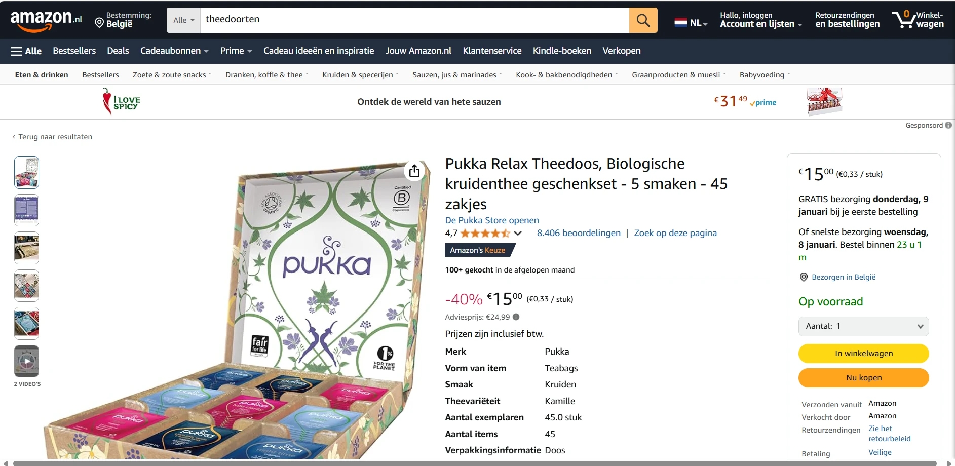 Pukka geschenkdoos thee op Amazon 32%