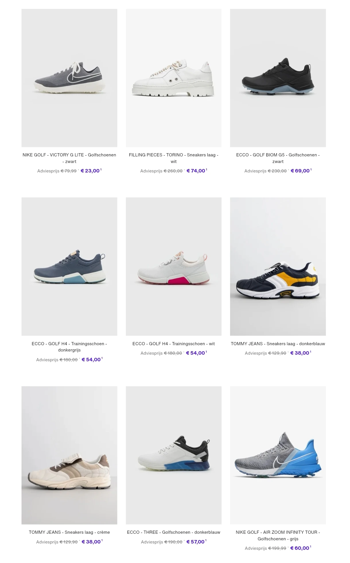 Sportschoenen en laarzen tot 72% korting