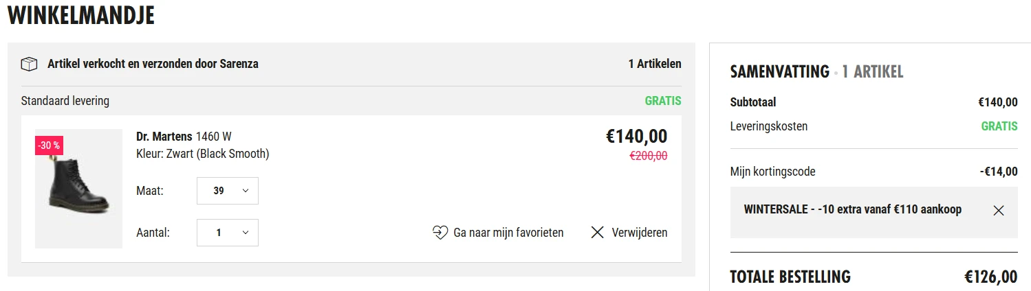 -10% extra korting bij Sarenza ❄️ Winter Sale