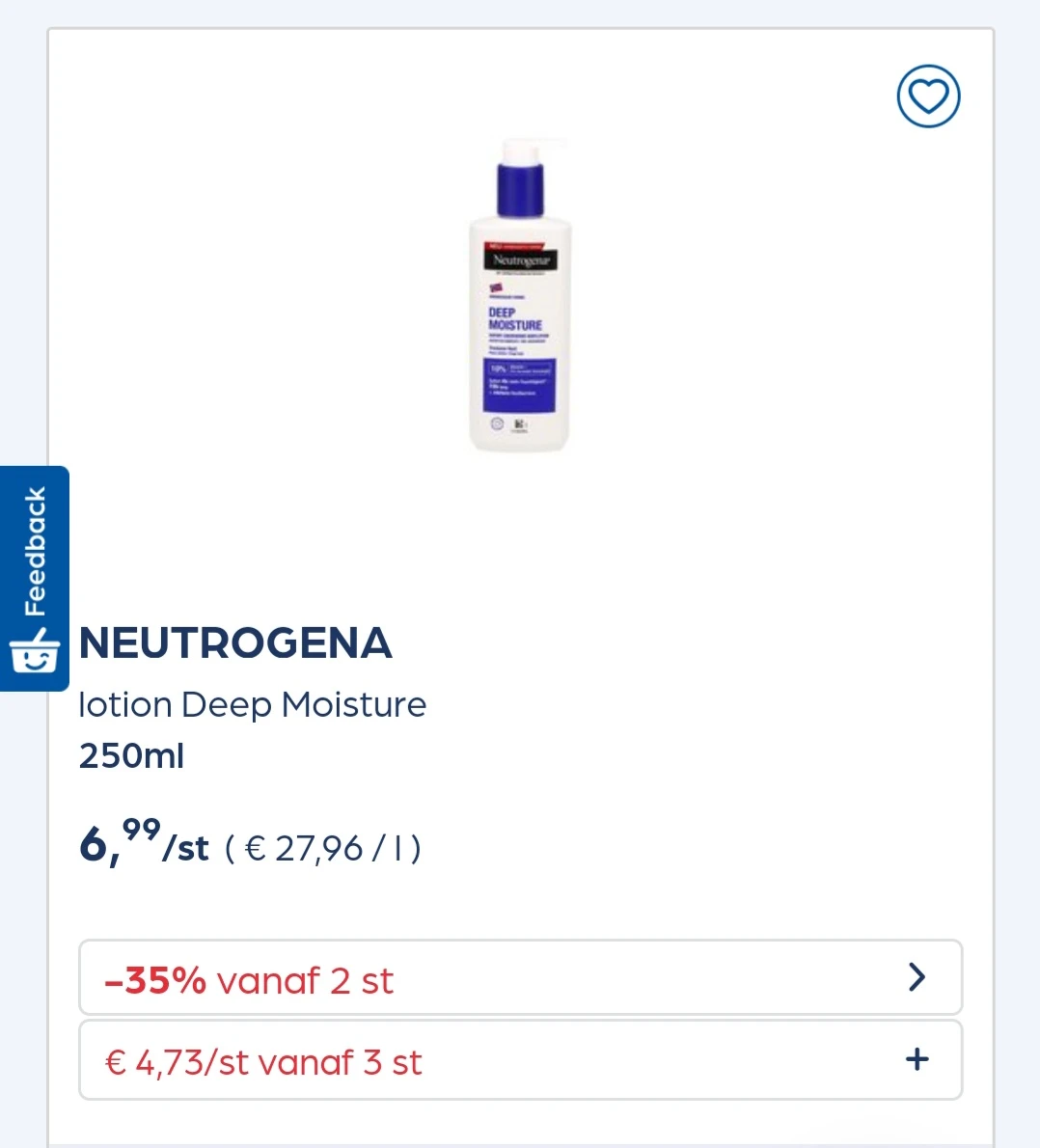 Collect&go NEUTROGENA lotion Deep Moisture 250ml
