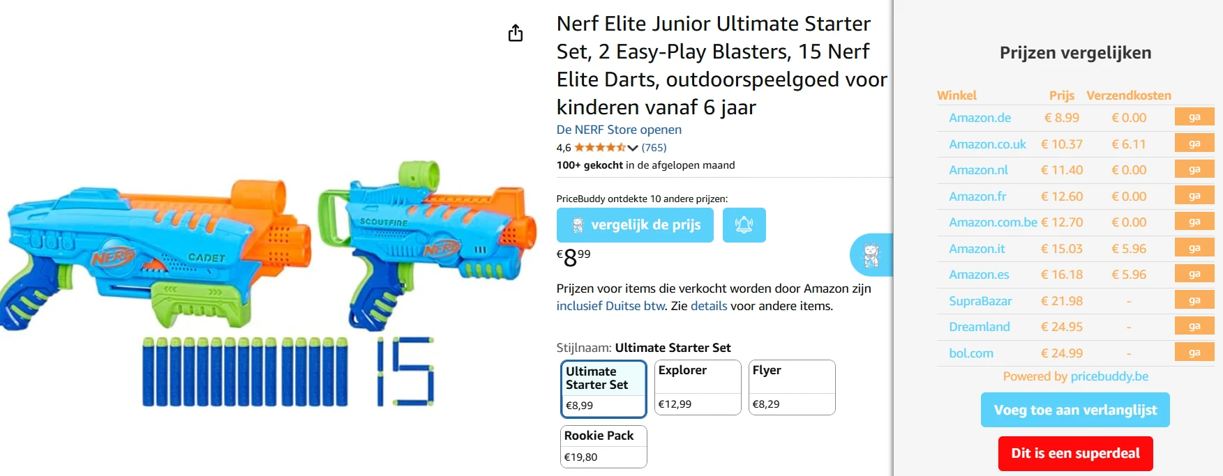 Nerf JR. ultimate starterset, 17-delig 💦 €8,99