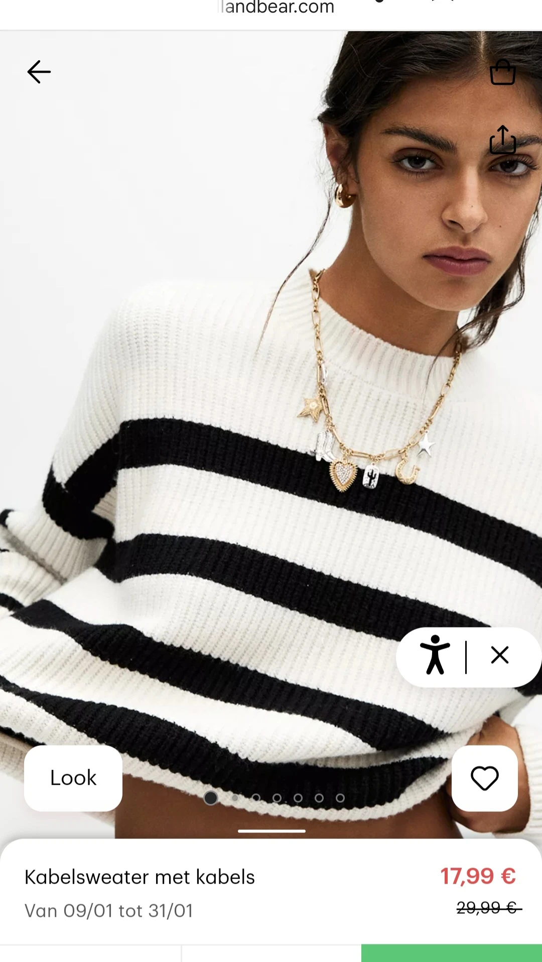 Trui van ribtricot stof met lange mouwen en ronde halslijn. -40% bij pullandbear.com