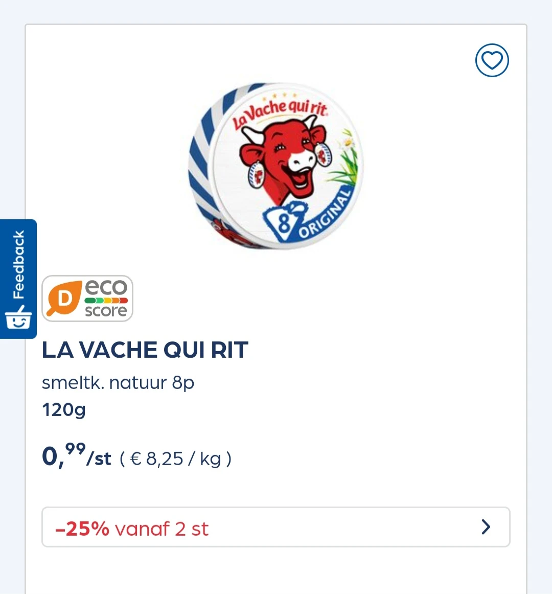 Collect&go LA VACHE QUI RIT smeltk. natuur 8p 120g