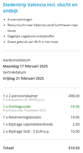 5 dagen Valencia voor € 255,25 p.p. (inclusief vlucht & ontbijt) 😎