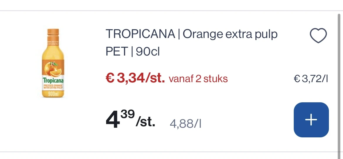 Tropicana orange extra pulp