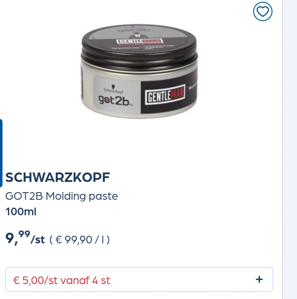 Collect&Go SCHWARZKOPF GOT2B Molding paste 100ml