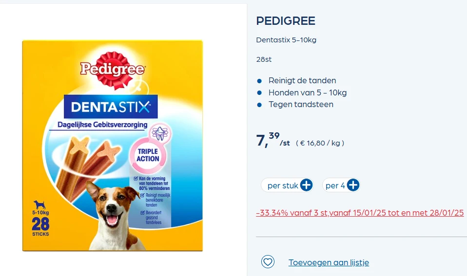 -33,34% PEDIGREE Dentastix 🐶