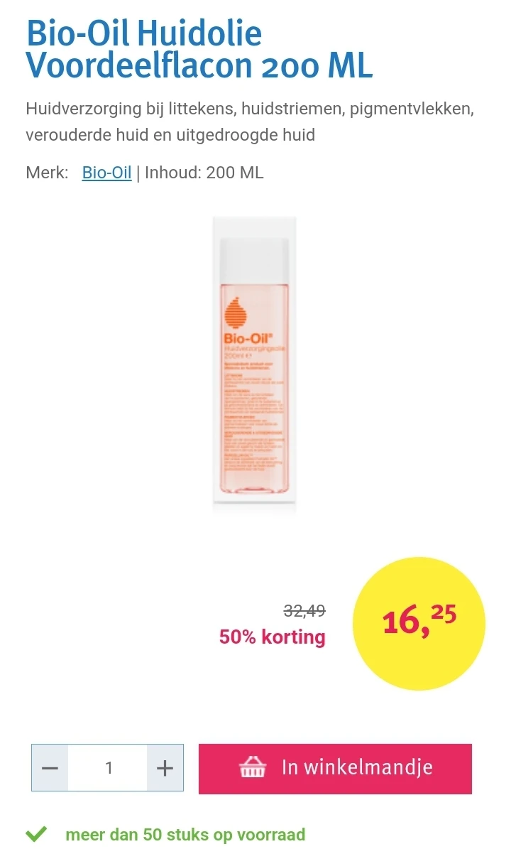 Bio-Oil Huidolie Voordeelflacon 200 ML