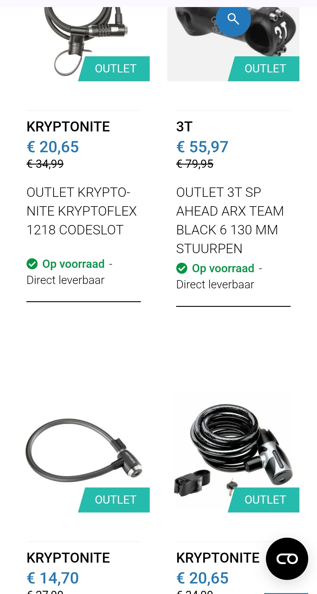 Outlet bij Van Eyck sport