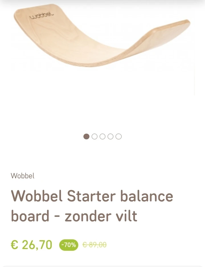 Wobbel Starter balance board - zonder vilt