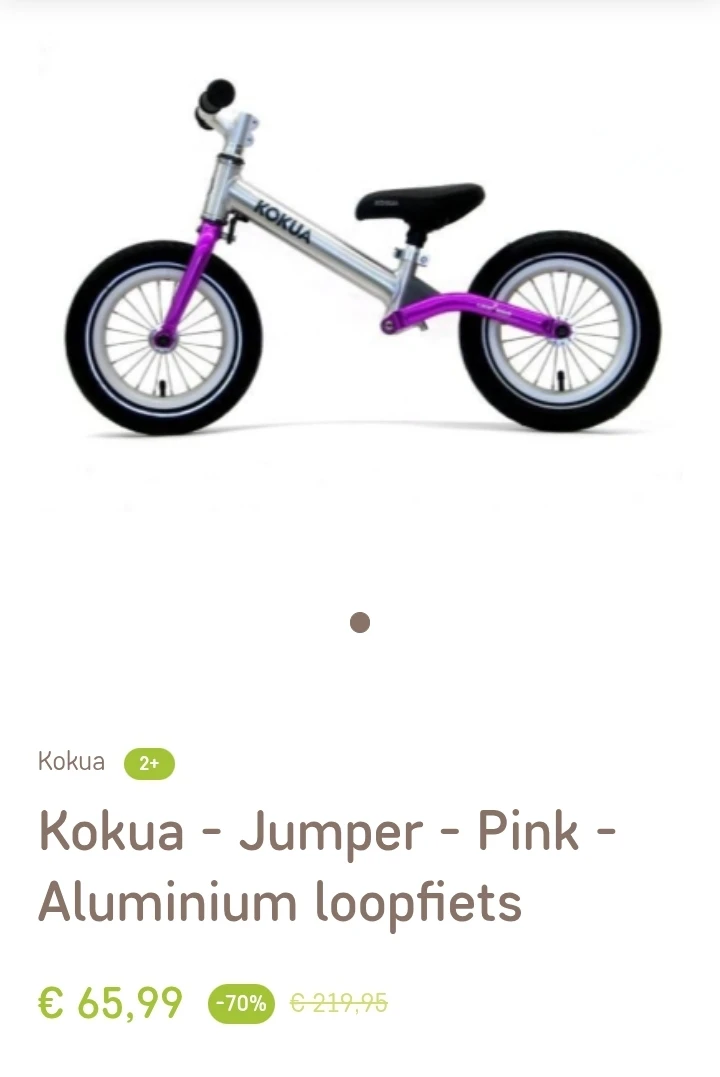 Kokua - Jumper - Pink - Aluminium loopfiets