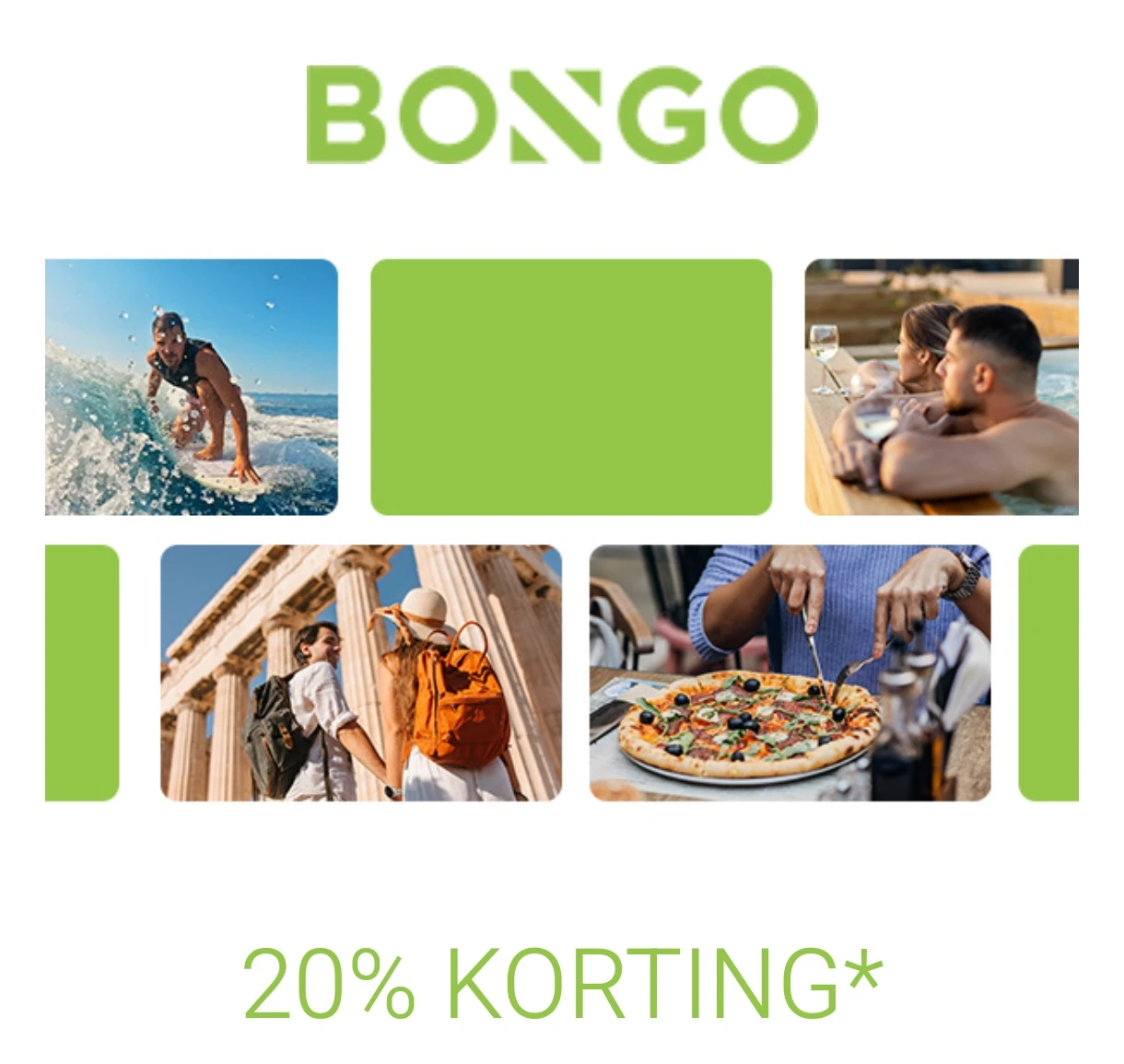 20% korting bij Bongo